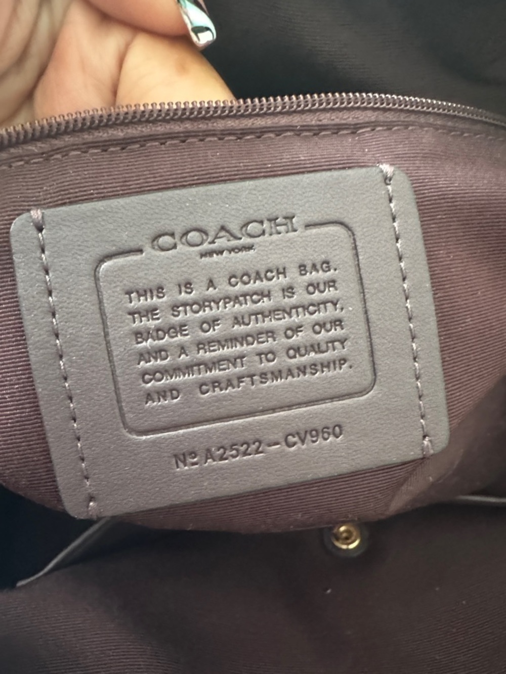 Coach Black Leather Satchel with Gold - Picture 4 of 4